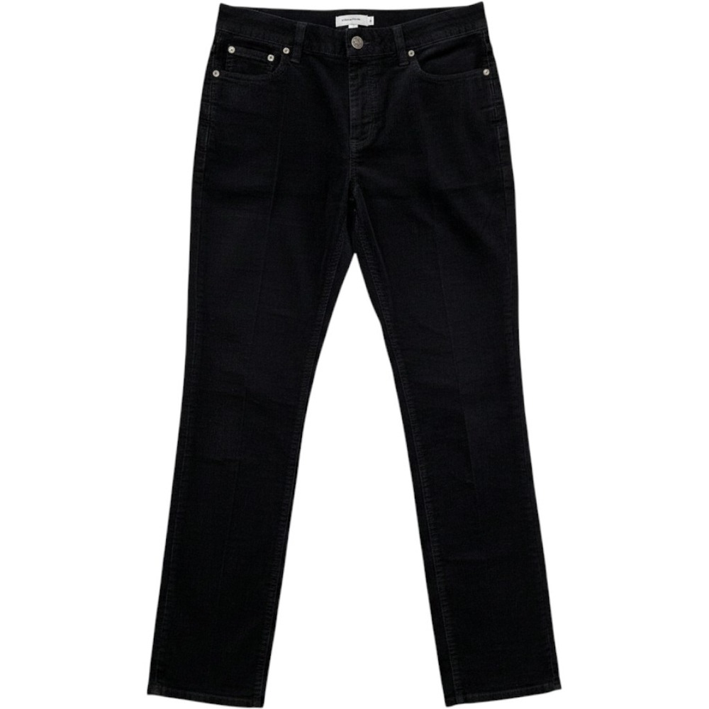 Talbots Heritage Black Corduroy Pants Straight Leg Womens 8 Fine Wale‎ Trousers